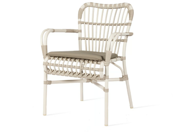 LUCY - Wicker garden chair with armrests by Vincent Sheppard - view 3